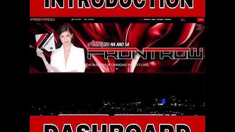 Quick INTRODUCTION Dashboard In FRONTROW ALL ACCESSS