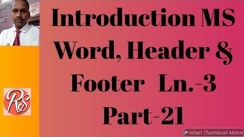 Part 21 computer class 6 lesson 3 exploring MS W ord 2007