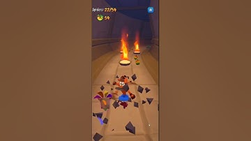 Crash Bandicoot Mobile - Temple Ruins Challenge Run [COLORED GEM] 🐾🏃‍♂️ | SKILLGAMING ✔️