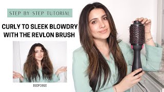 HOW TO: REVLON ONE STEP HAIRDRYER ON THICK & CURLY HAIR | TIPS & TRICKS FOR A BLOWDRY AT HOME