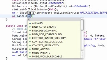 Android Developing Applications Tutorial 191 Notification Manager Methods