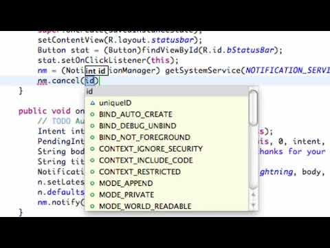 Android Developing Applications Tutorial 191 Notification Manager Methods
