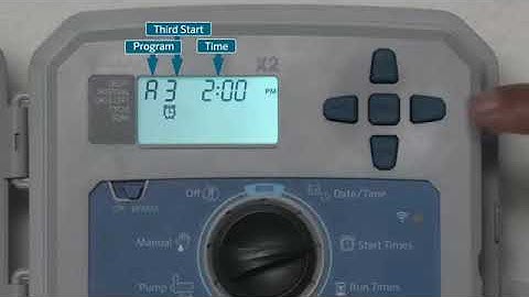 X2 Controller  program start time setting