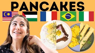 Trying 5 Pancakes from 5 Countries (Brazil, Italy, Palestine, Malaysia, France)