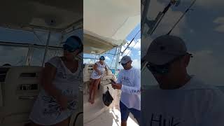 West End, Grand Bahamas; Buying Lobsters Boat to Boat