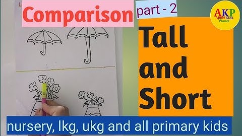 Tall and short/Concepts for kids/ Comparison part-2/Maths comparison worksheet for all primary kids