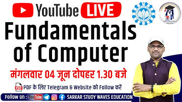 🔴LIVE - Fundamentals of Computer | PGDCA and DCA First Sem Classes By Arvind