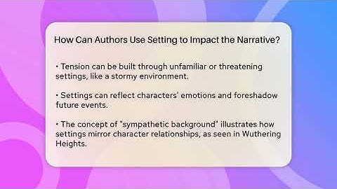 How Can Authors Use Setting to Impact the Narrative? - The Prose Path