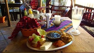 Spectacular Guatemalan breakfast at Lake Atitlan, Guatemala
