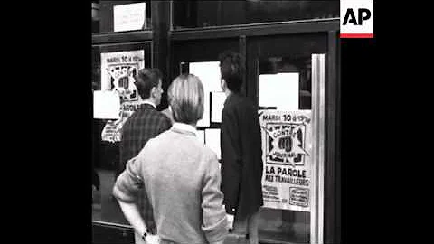 SYND 10 9 68 FRENCH STUDENTS CONFRONT GOVERNMENT