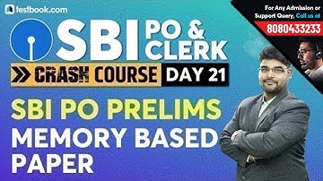 SBI PO Memory Based Quant Paper | Crack SBI PO Prelims & SBI Clerk 2019 | Math Class by Utkarsh Sir