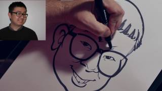 HOW TO DRAW A QUICK CARICATURE DEMO by ERIC MELTON