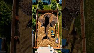 Giant Shark Pool Build 🦈💦#shorts
