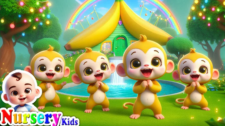 Five Little Monkeys🐒🎨 Animals for Kids  Animal Songs & Nursery Rhymes  Domi Kids Animal Party Monkey