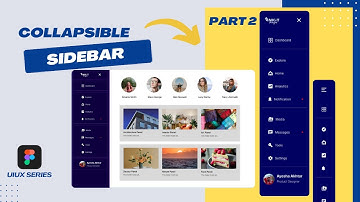 How to Create Interactive Collapsible Sidebar  in Figma | Uidesign #figmatutorial