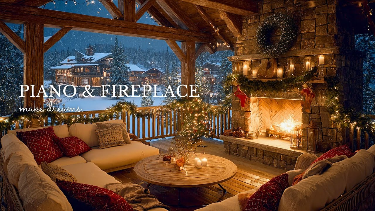Relaxing Piano & Cozy Fireplace Ambience ️ Sleep Music for Calm Nights ...
