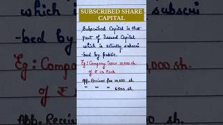 Issue of shares | what is subscribed share capital | class 12 accounting
