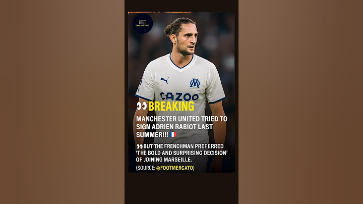 Adrien Rabiot Snubs Manchester United for Marseille Move 🇫🇷 #shorts