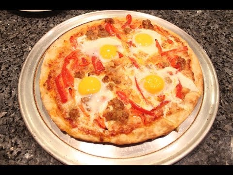 BBQ Homemade Pizza with Eggs - OrsaraRecipes