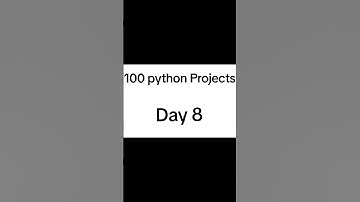 Day 8 | 100 days challenge | python project ideas with source code 🧑🏻‍💻 | follow for more