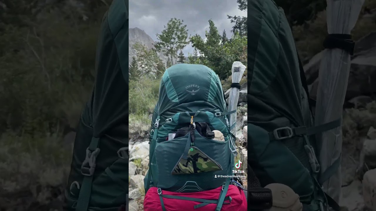 Crossing the Woods Creek Suspension Bridge on the JMT ￼#backpacking #hiking #jmt #hike