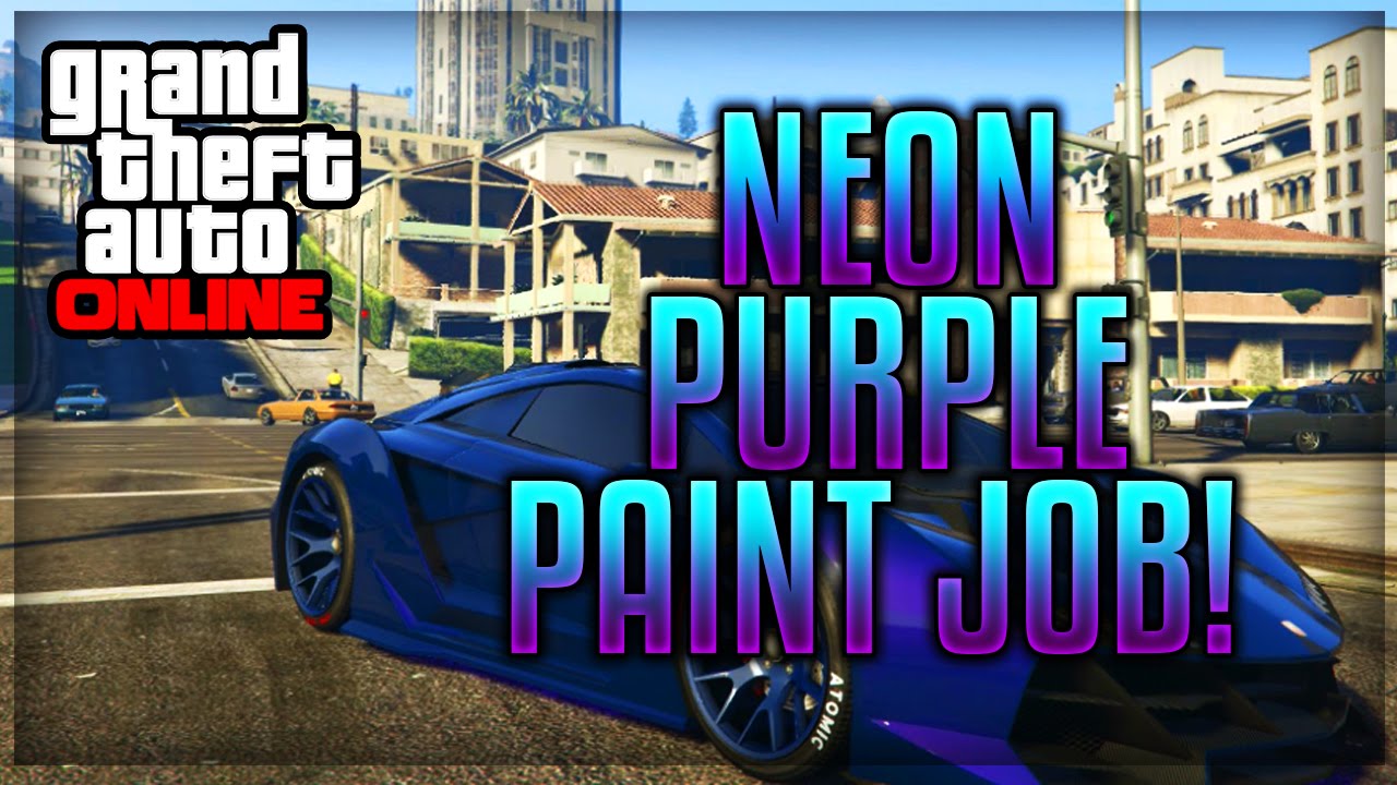 GTA 5 Online Rare Paint Job & Color Schemes "Neon Purple!" YouTube