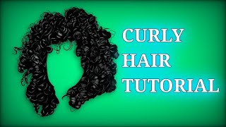 Curly Hair Tutorial : How To Make A Cartoon -IbisPaint x (MOBILE) screenshot 5