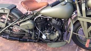 1942 Harley Davidson WLA Start Up Procedures