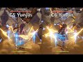 Yoimiya with c5 vs c6 yunjin side by side comparison
