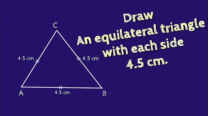 How to draw an equilateral triangle with side 4.5 cm. shsirclasses.