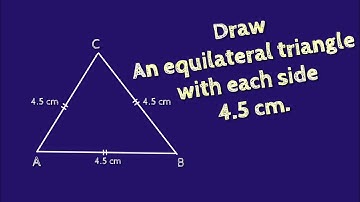 How to draw an equilateral triangle with side 4.5 cm. shsirclasses.