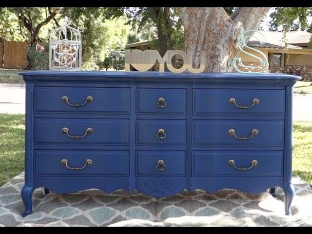 Furniture Makeover Painting A Solid Wood Navy Blue Dresser You Painting A Solid Wood Navy Blue Dresser, Blue Painted Furniture Photos