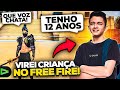 FINGINDO SER CRIANÇA NO FREE FIRE