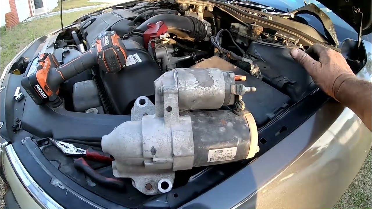 2007 2010 LINCOLN MKZ STARTER CHANGE FORD FUSION 3.5L 2008 2009 - YouTube