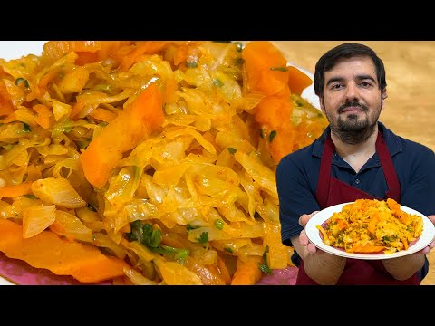 Тушеная капуста на сковороде ! Правильный рецепт