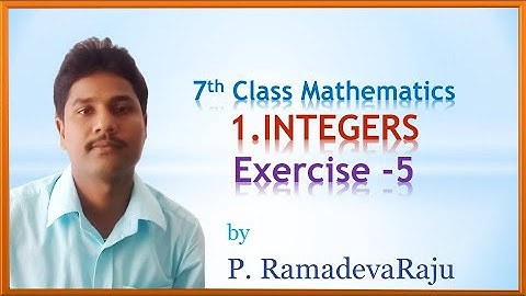7th Maths | Chapter 1 Integers |Exercise 5 | TS Syllabus