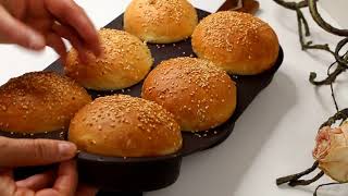Hamburger ekmegini birde böyle yapin Pamuk gibi Hamburger ekmegi evde nasil yapilir