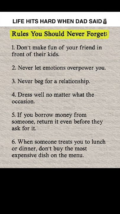 Rules you should never forget #motivation #successmindset