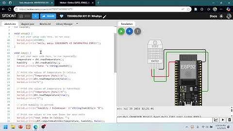 Monitoring Suhu dan Kelembapan Menggunakan Sensor DHT22 Berbasis ESP32