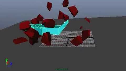 Shatter in maya using pulldownit maya plugin