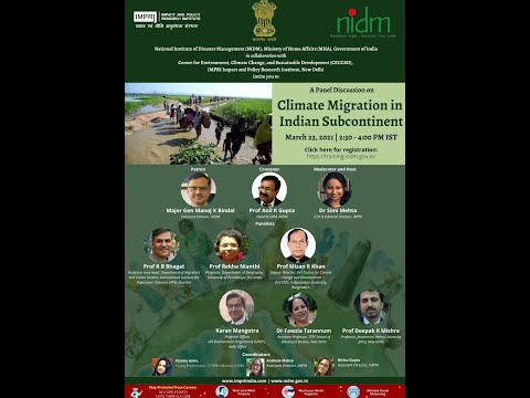 NIDM | IMPRI | Panel Discussion on Climate Migration in Indian Subcontinent