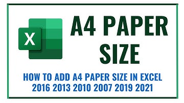 How to Add a4 Paper Size in Excel [2016 2013 2010 2007 2019 2021]