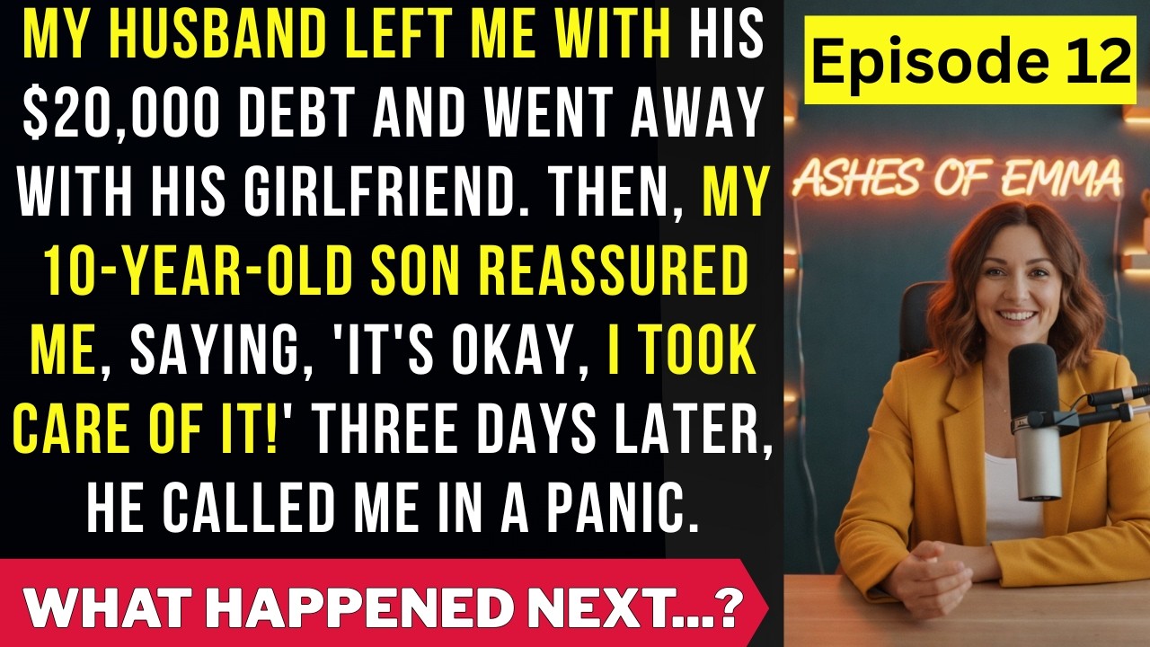 My husband left with his girlfriend, leaving me with $20,000 in debt. Then, my 10-year-old son said.