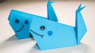 Easy Origami for kids Whale step by step