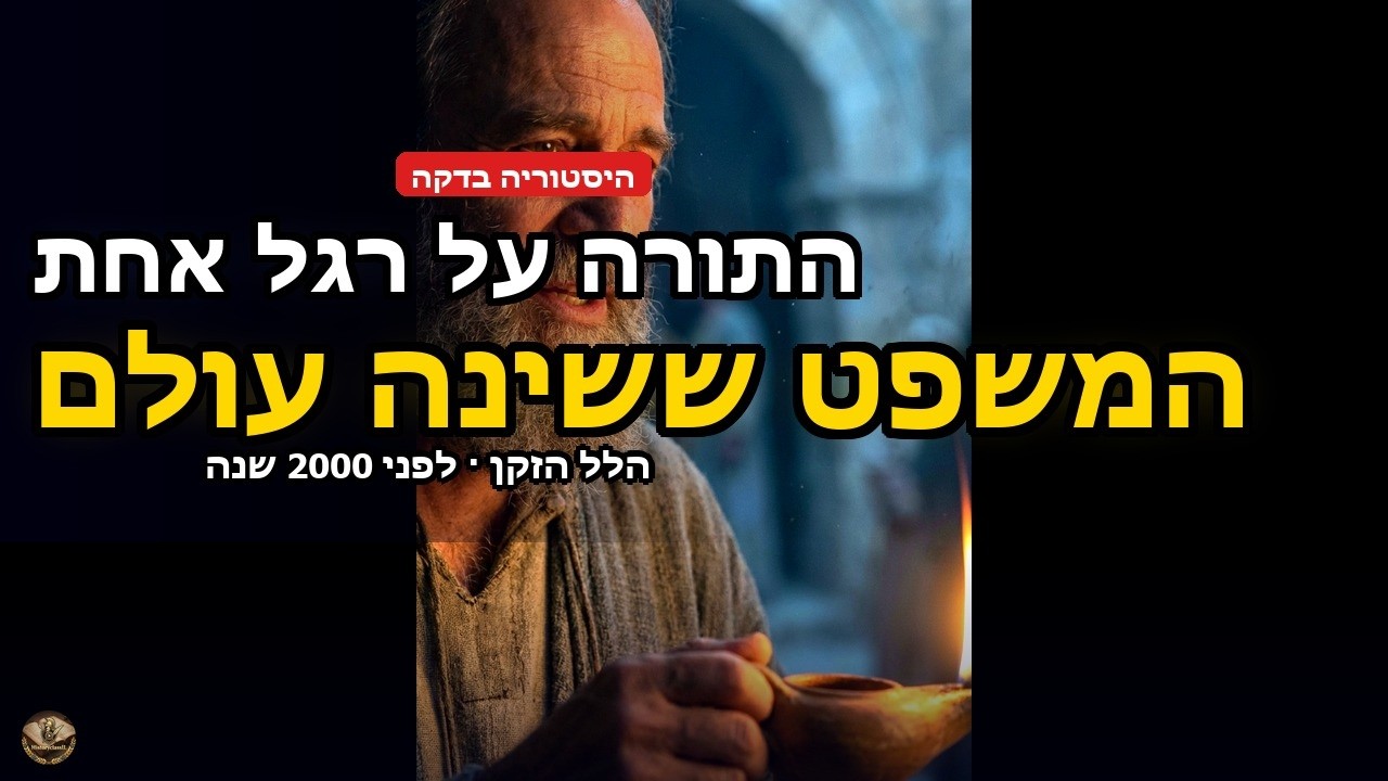 הלל הזקן — התורה על רגל אחת שהקדימה את ישו והבודהה