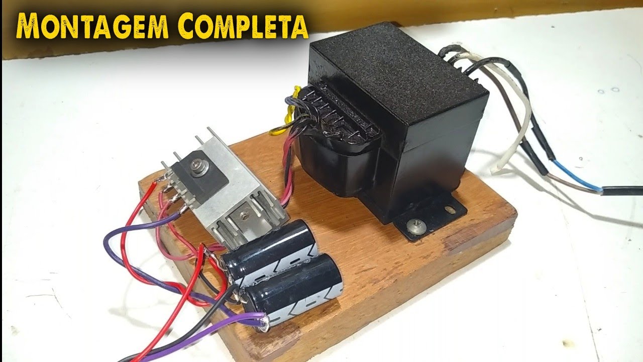 Como Fazer FONTE SIMÉTRICA pra AMPLIFICADOR de SOM  Passo a Passo Completo