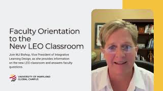 Faculty Orientation to the New LEO Classroom - UMGC