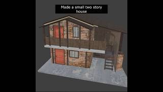 Devlog-27 Made a small two story house #blender #blender3d #b3d #blenderart #blendercommunity