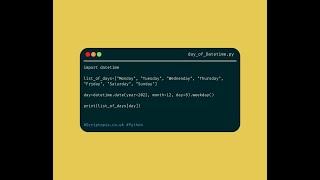 Python Datetime - Get the day of a datetime object