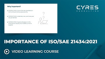 Importance of Overview ISO/SAE 21434:2021 (Lesson 2/6) | CYRES Consulting